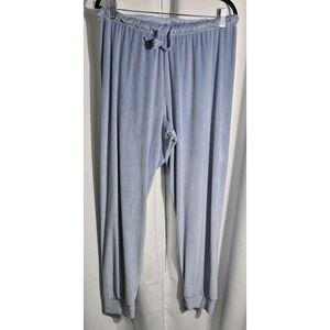 Juicy Couture Womens Baby Blue Velour Drawstring Sweatpants Sz XL